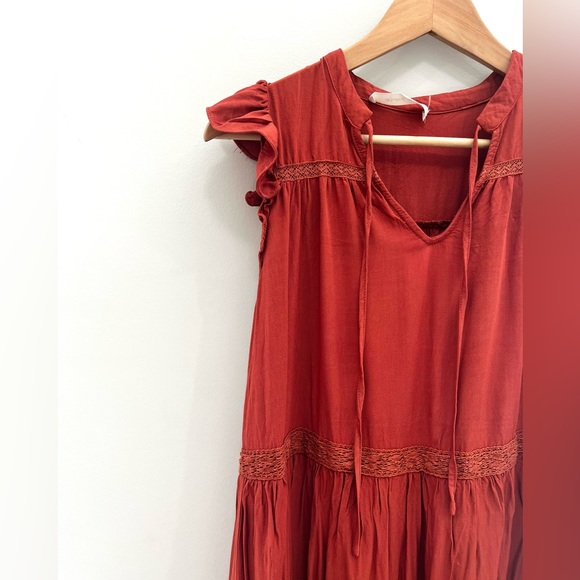 Mustard Seed Rust Midi Dress size S - Picture 5 of 13